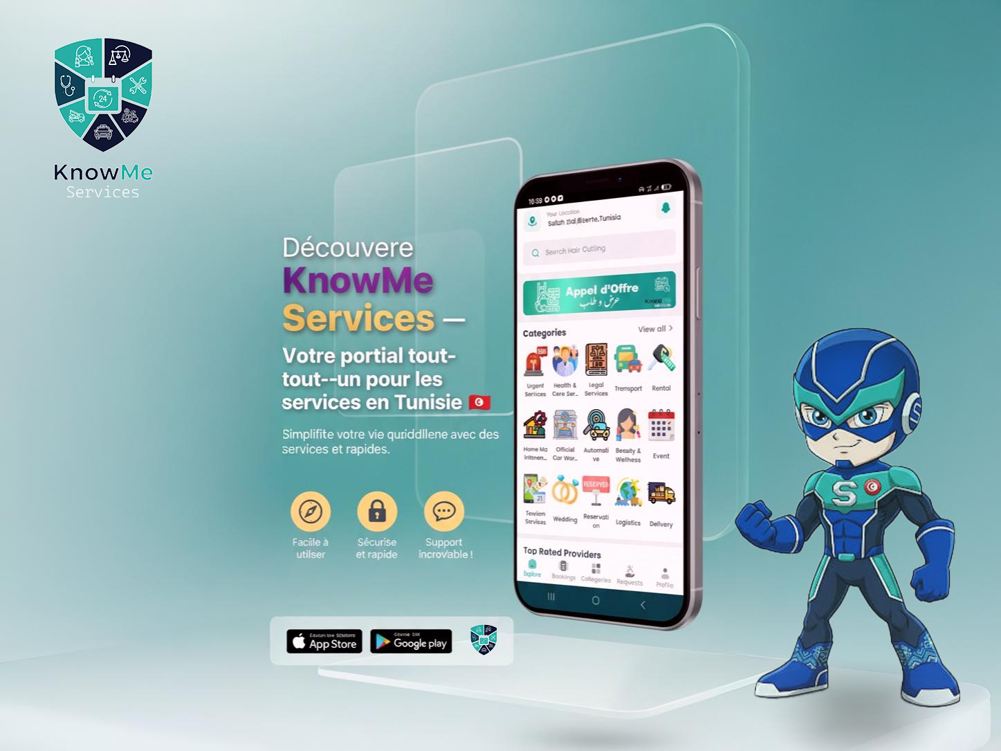 KnowMe Services App Flyer